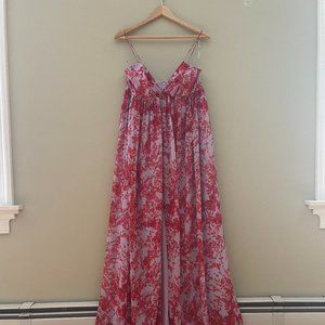 Sachin & Babi Jessica Front-Slit V-Neck Chiffon Gown NEW WITH TAGS